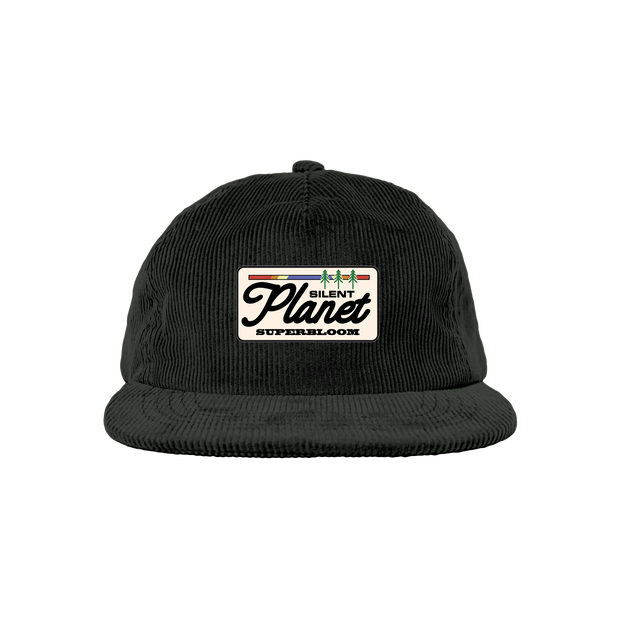 Corduroy Patch Hat - Black