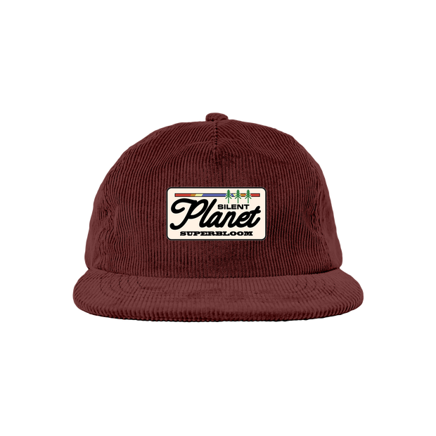 Corduroy Patch Hat - Maroon